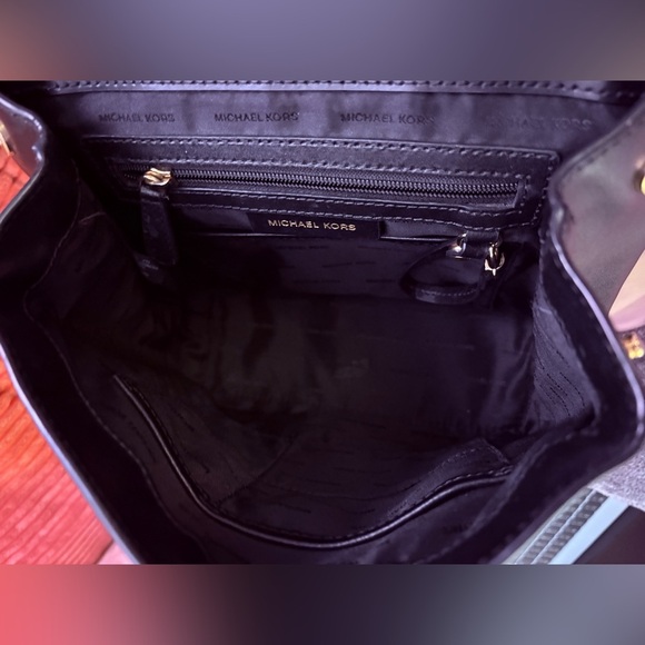 Michael Kors Mott Chain Leather Black Convertible Backpack - Picture 6 of 12